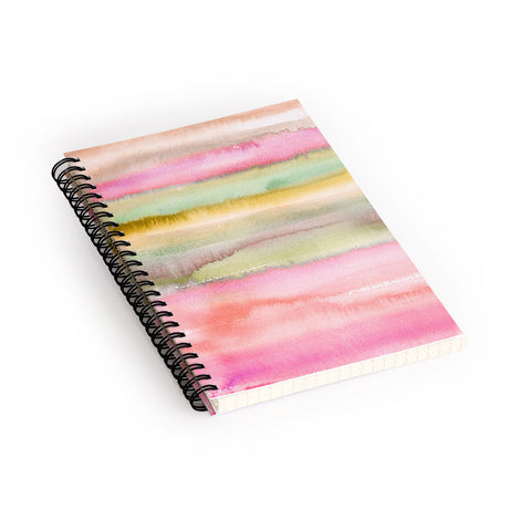 Ninola Design Gradient watercolor Pink green Spiral Notebook