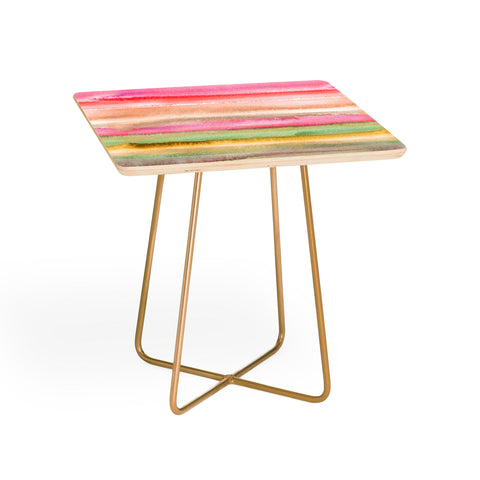 Ninola Design Gradient watercolor Pink green Side Table