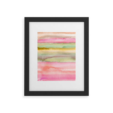Ninola Design Gradient watercolor Pink green Framed Art Print