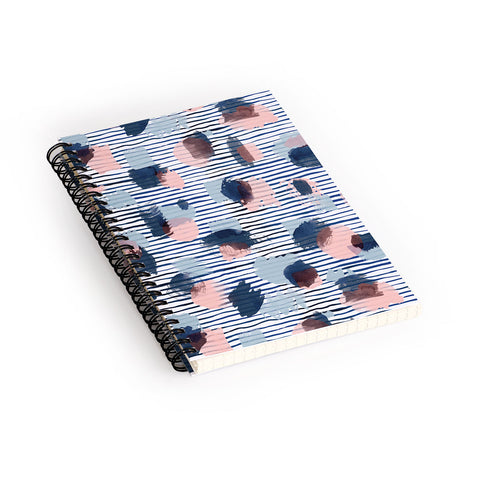 Ninola Design Graphic thoughts blue Spiral Notebook