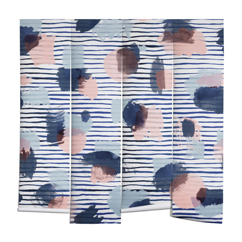 Ninola Design Graphic thoughts blue Wall Mural