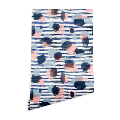 Ninola Design Graphic thoughts blue Wallpaper