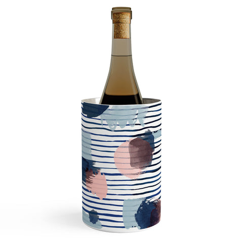 Ninola Design Graphic thoughts blue Wine Chiller
