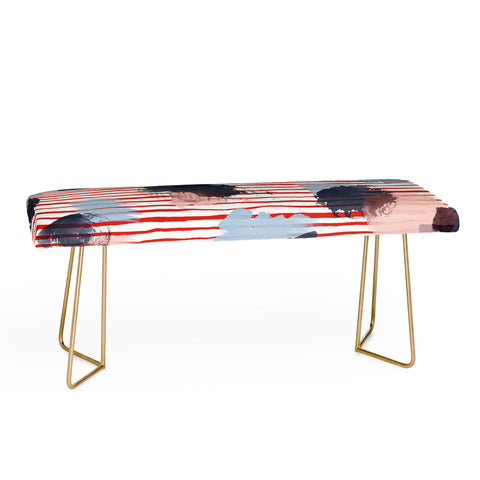 Ninola Design Graphic thoughts red Bench
