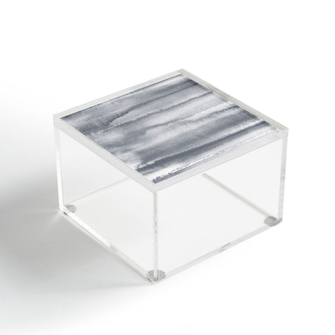 Ninola Design Gray Watercolor Gradient Acrylic Box