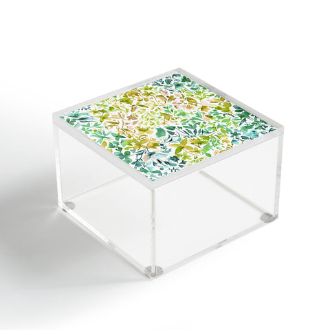 Ninola Design Green flowers and plants ivy Acrylic Box