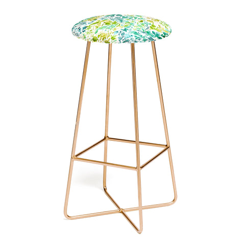 Ninola Design Green flowers and plants ivy Bar Stool