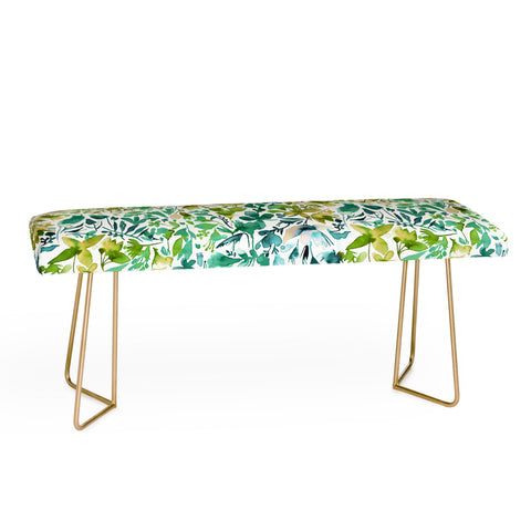 Ninola Design Green flowers and plants ivy Bench