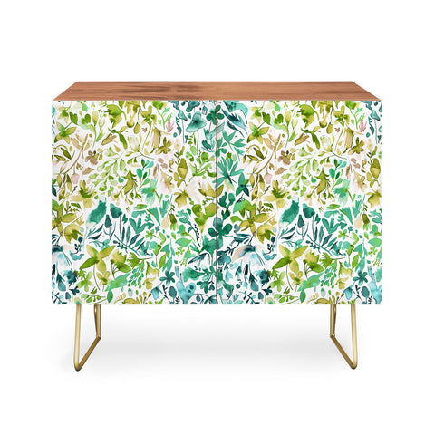Ninola Design Green flowers and plants ivy Credenza