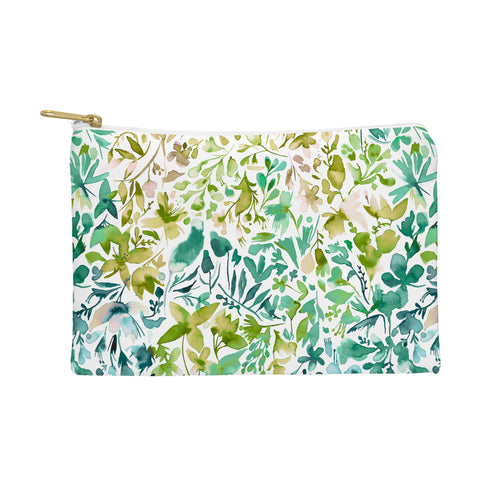 Ninola Design Green flowers and plants ivy Pouch