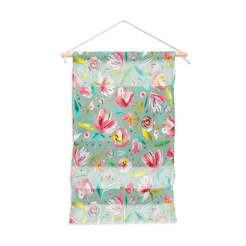 Ninola Design Green peonies festival floral Wall Hanging Portrait