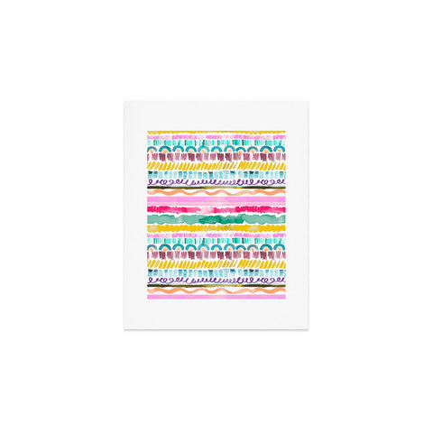 Ninola Design Hand Painted Garlands Tribal Art Print