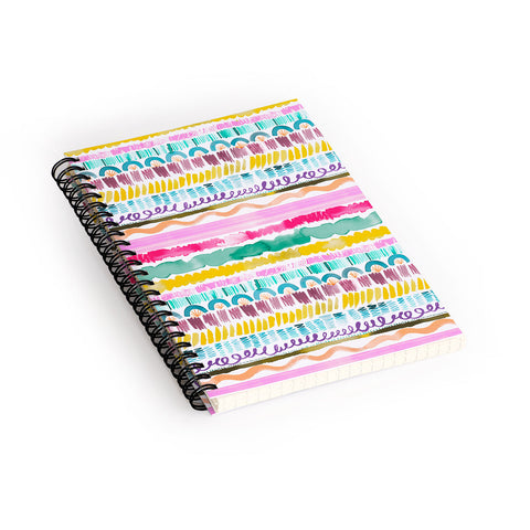 Ninola Design Hand Painted Garlands Tribal Spiral Notebook