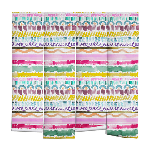 Ninola Design Hand Painted Garlands Tribal Wall Mural