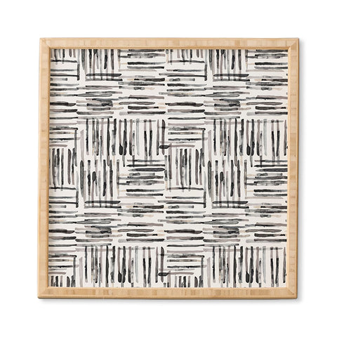 Ninola Design Hand Painted Mineral Stripes Framed Wall Art