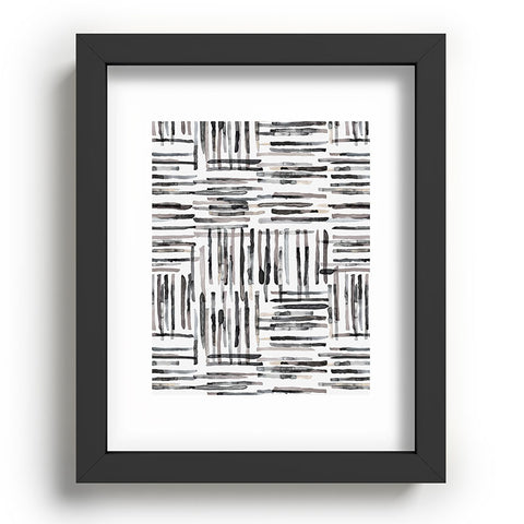 Ninola Design Hand Painted Mineral Stripes Recessed Framing Rectangle