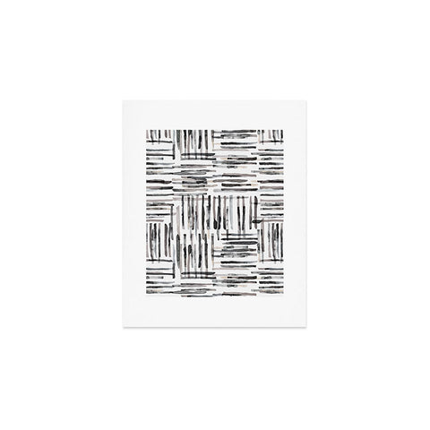 Ninola Design Hand Painted Mineral Stripes Art Print