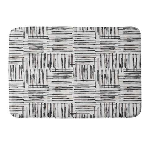 Ninola Design Hand Painted Mineral Stripes Memory Foam Bath Mat