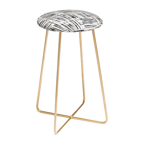 Ninola Design Hand Painted Mineral Stripes Counter Stool