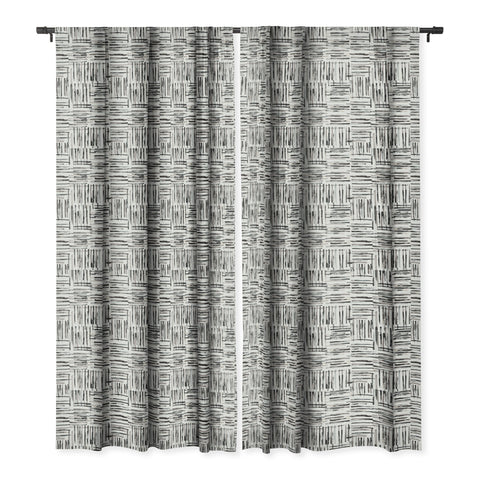 Ninola Design Hand Painted Mineral Stripes Blackout Window Curtain