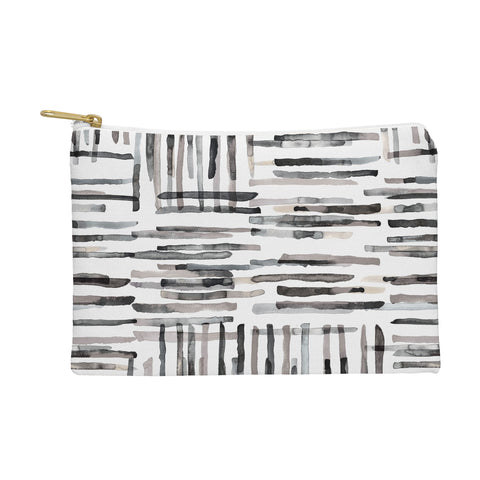 Ninola Design Hand Painted Mineral Stripes Pouch