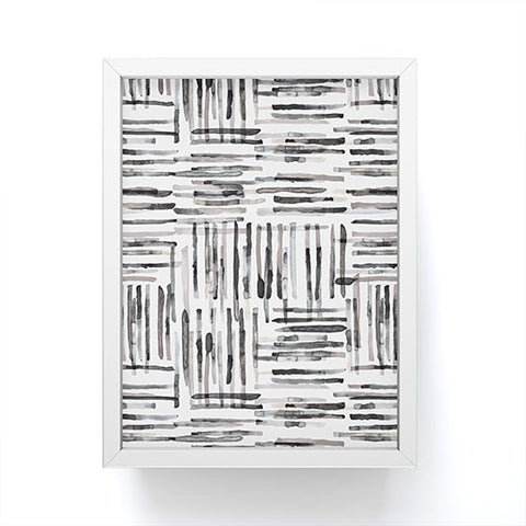 Ninola Design Hand Painted Mineral Stripes Framed Mini Art Print