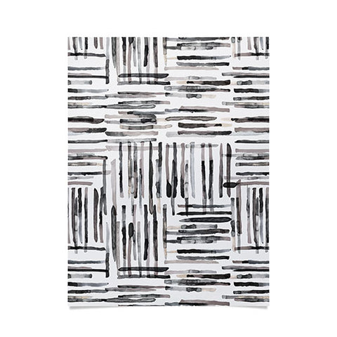 Ninola Design Hand Painted Mineral Stripes Poster