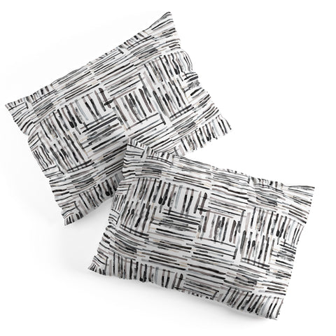 Ninola Design Hand Painted Mineral Stripes Pillow Shams