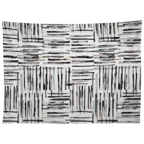 Ninola Design Hand Painted Mineral Stripes Tapestry