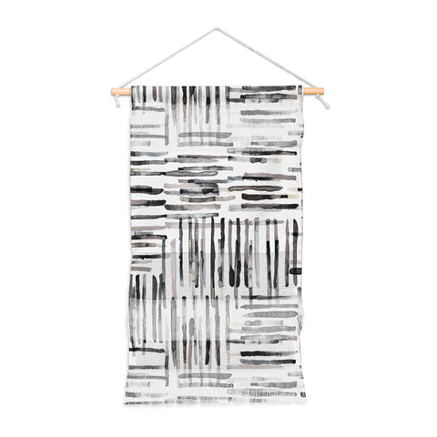 Ninola Design Hand Painted Mineral Stripes Wall Hanging Portrait