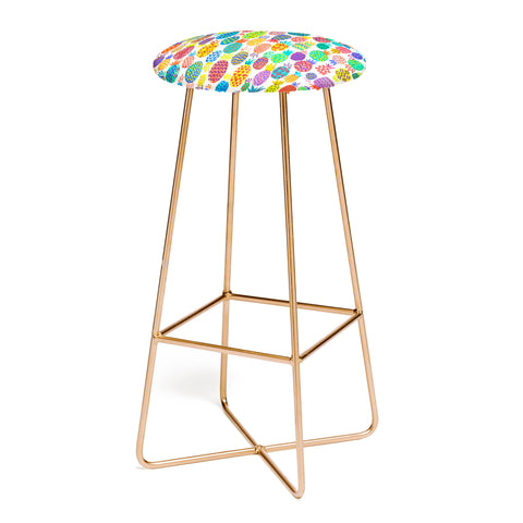 Ninola Design Happy and Funny Tropical Pineapples Bar Stool