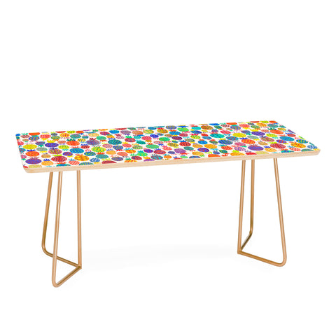 Ninola Design Happy and Funny Tropical Pineapples Coffee Table