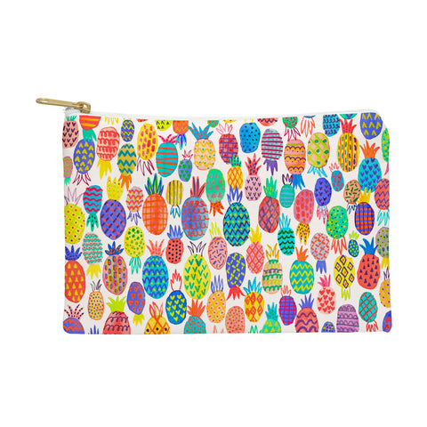 Ninola Design Happy and Funny Tropical Pineapples Pouch