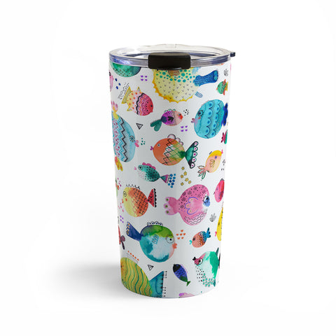 Ninola Design Happy colorful fishes Travel Mug