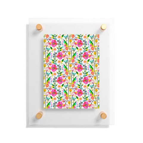 Ninola Design Happy spring daisy and poppy flowers Floating Acrylic Print