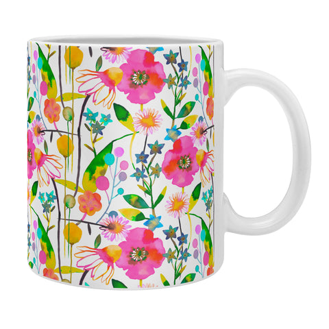 Ninola Design Happy spring daisy and poppy flowers Coffee Mug