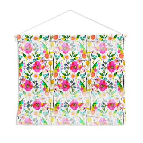 Ninola Design Happy spring daisy and poppy flowers Wall Hanging Landscape