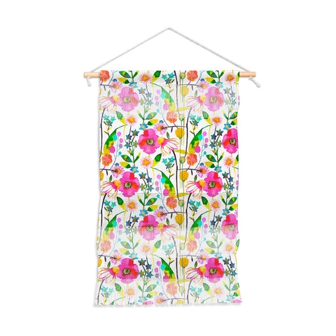 Ninola Design Happy spring daisy and poppy flowers Wall Hanging Portrait