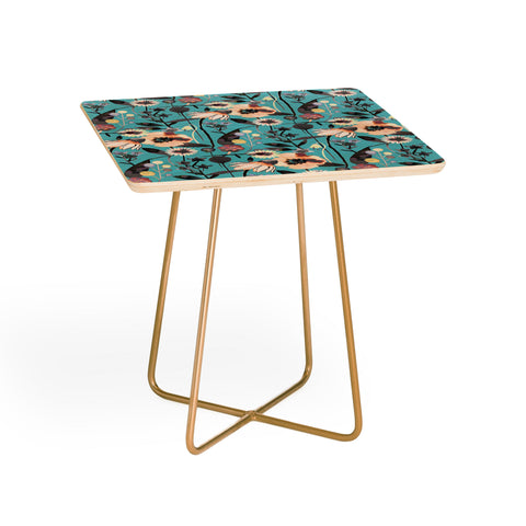 Ninola Design Happy Spring Flowers Blue Side Table