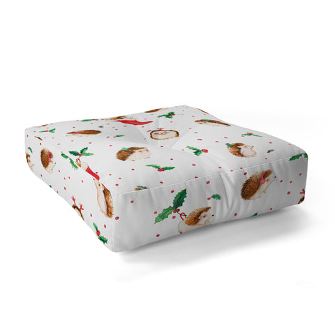 Ninola Design Hedgeog Yuletide Floor Pillow Square