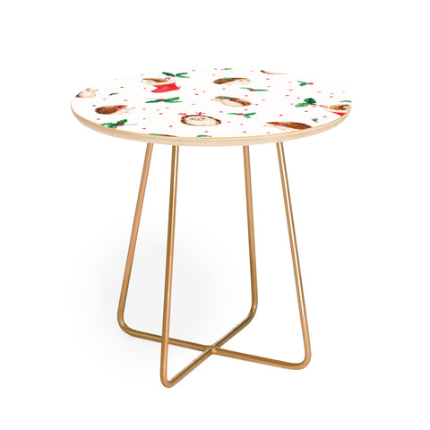 Ninola Design Hedgeog Yuletide Round Side Table
