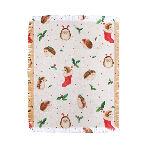 Ninola Design Hedgeog Yuletide Throw Blanket