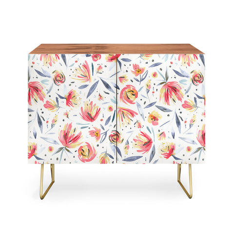 Ninola Design Holiday Peonies Soft Pink Credenza
