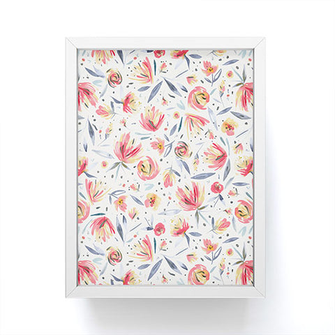 Ninola Design Holiday Peonies Soft Pink Framed Mini Art Print