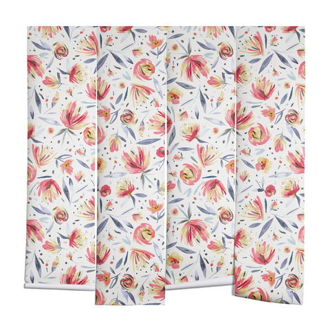 Ninola Design Holiday Peonies Soft Pink Wall Mural