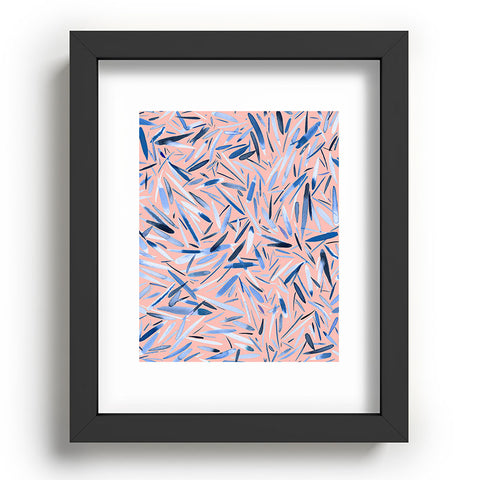 Ninola Design Holiday Rain Pink Recessed Framing Rectangle