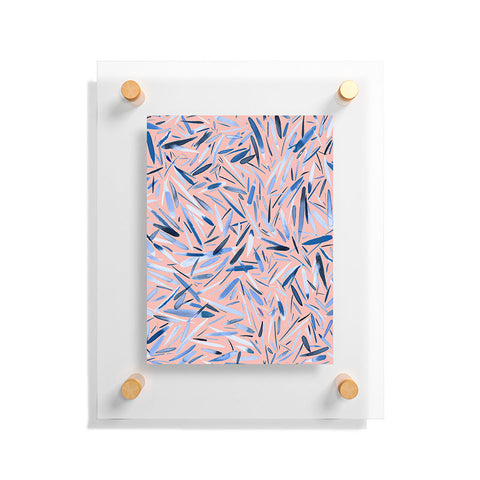 Ninola Design Holiday Rain Pink Floating Acrylic Print