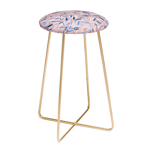 Ninola Design Holiday Rain Pink Counter Stool