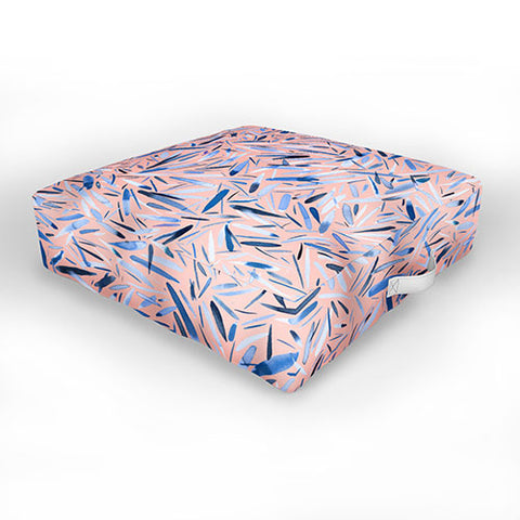 Ninola Design Holiday Rain Pink Outdoor Floor Cushion