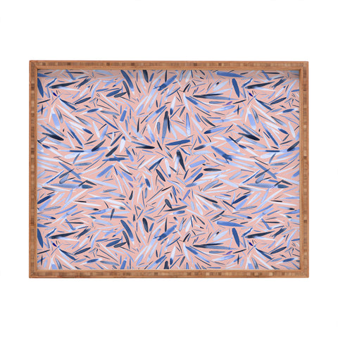 Ninola Design Holiday Rain Pink Rectangular Tray